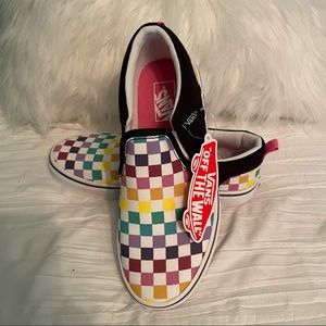 Kids Vans Multi/Black Asher Size 3